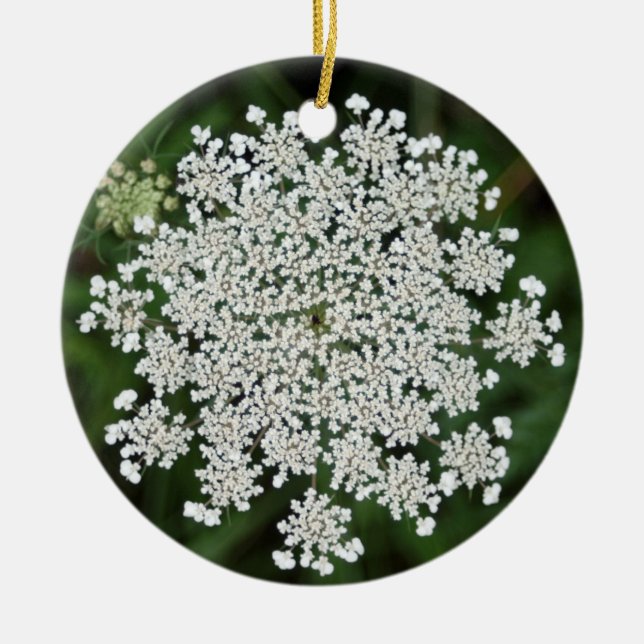 queen anne's lace - Joy Ceramic Tree Decoration (Front)