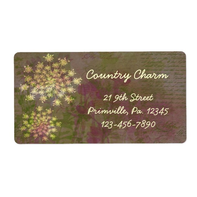 Queen Anne's Lace Label (Front)