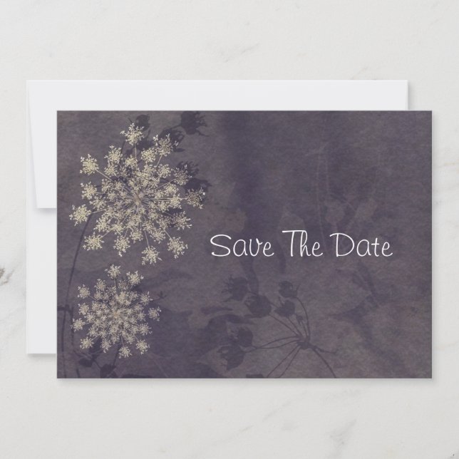Queen Anne's Lace Purple Save The Date (Front)