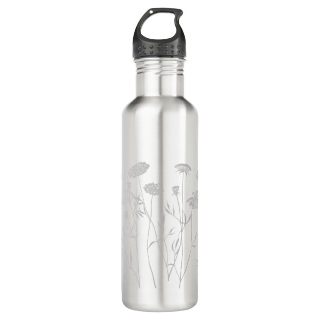 Queen Anne's Lace Silhouette Design   710 Ml Water Bottle (Front)