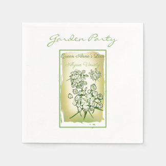 Queen Anne's Lace Watercolor Seed Packet Napkin