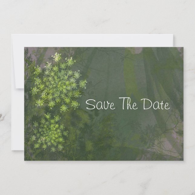 Queen Anne's Lace Wedding Save The Date (Front)