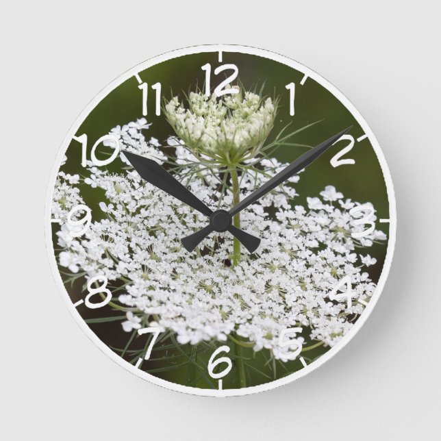 Queen Ann's Lace Round Clock (Front)