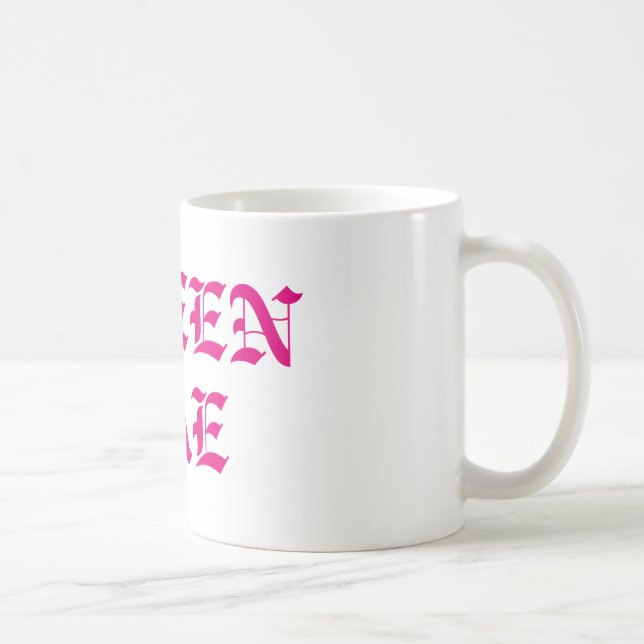 QUEEN BAE COFFEE MUG- ROYALTY (Pink Font) Coffee Mug (Right)