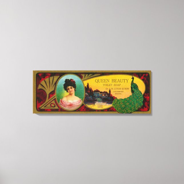 Queen Beauty Soap LabelLogansport, IN Canvas Print (Front)
