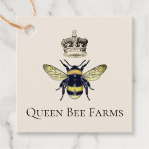 Queen Bee And Crown Farm Honey Products Favour Tags