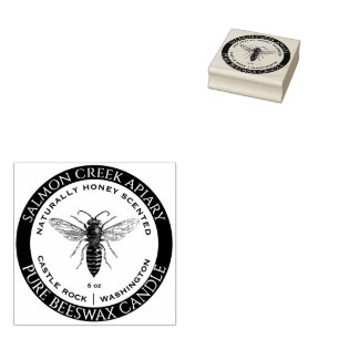 Queen Bee Apiary Custom Beeswax Candle Stamp