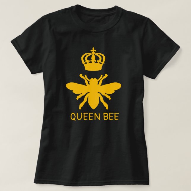 Queen Bee Black and Yellow T-Shirt (Design Front)