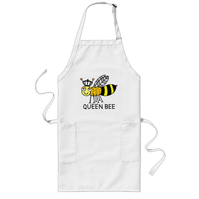Queen Bee Black Crown Long Apron (Front)