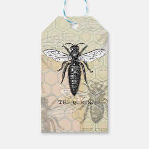 Queen Bee Bug Insect Antique Illustration Gift Tags
