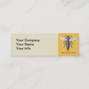 Queen Bee Bug Insect Bees Illustration Mini Business Card