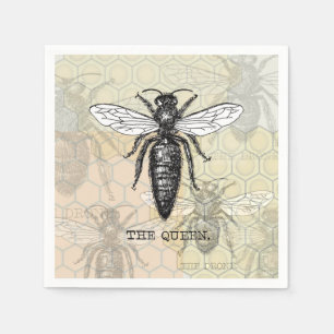 Queen Bee Bug Insect Bees Illustration Napkin
