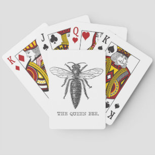 Queen Bee Bug Insect Bees Illustration Playing Cards