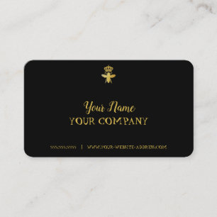 QUEEN BEE Business Cards BLACK & GOLD