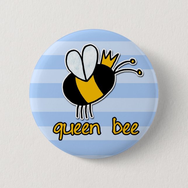 queen bee button sticker magnet (Front)