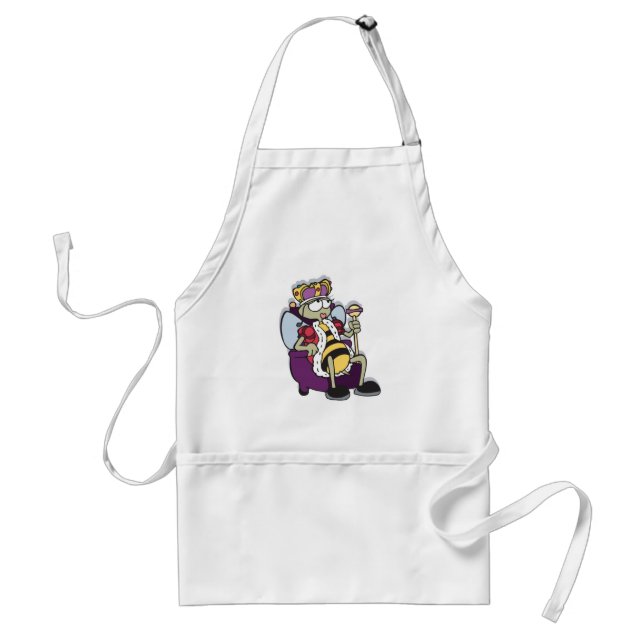 queen bee cartoon standard apron (Front)