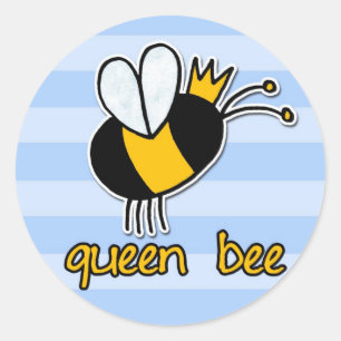 queen bee classic round sticker