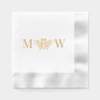 Queen Bee Couple Wedding 2 Initial Monogram