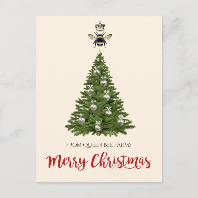 Queen Bee Crown Apiary Beekeeper Business Holiday (Front)