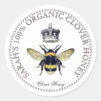 Queen Bee Crown Honey Label