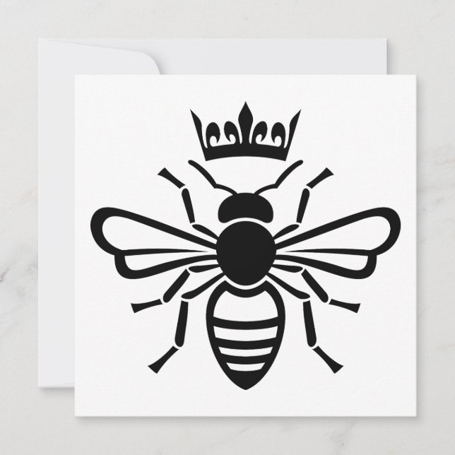 Queen Bee Crown Invitation (Front)