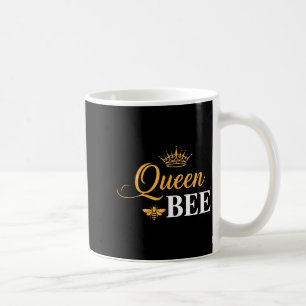 Queen bee crown script feminine nature insect love coffee mug