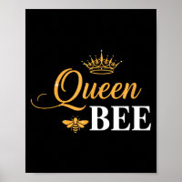 Queen bee crown script feminine nature insect love