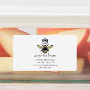 Queen Bee Crown White Labels
