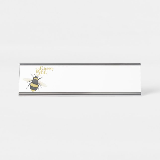 Queen Bee Desk Name Plate (Front)