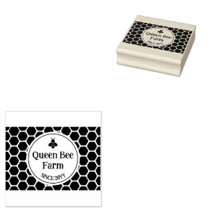 Queen Bee Farm Wood Art Stamp