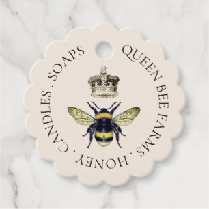 Queen Bee Farms Honey Products Favour Tags