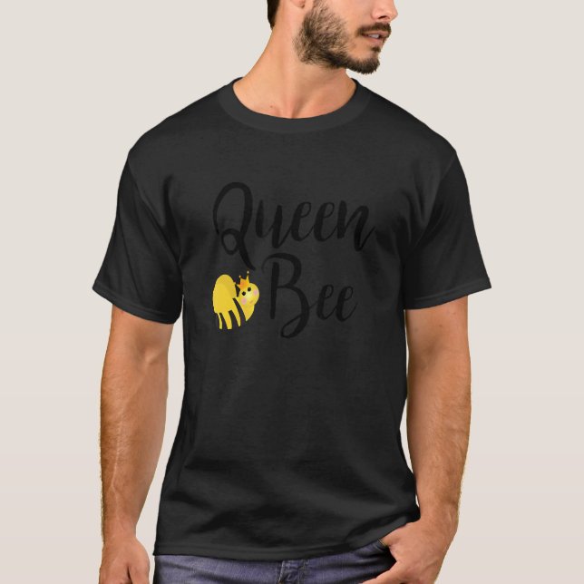 Queen Bee Fun Beehive Cute Beekeeping T-Shirt (Front)