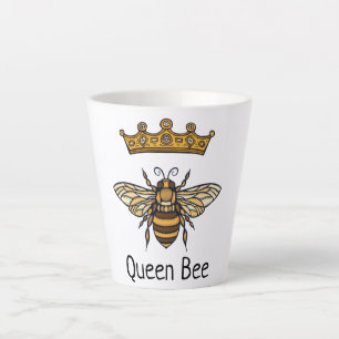 Queen Bee Gold Crown Latte Mug