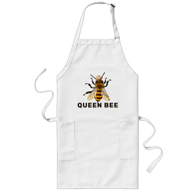 Queen Bee Gold Crown Long Apron (Front)
