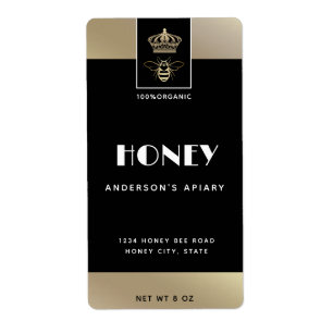 Queen bee gold minimalist honey