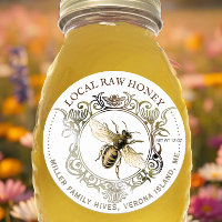 Queen Bee Gold Ornate Frame Raw Honey