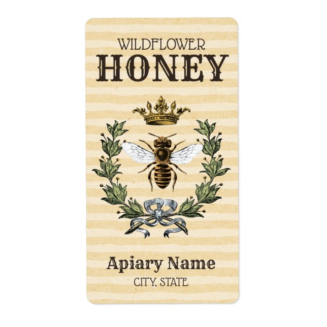 Queen Bee Honey Jar (Front)