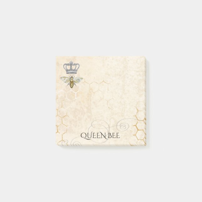 Queen Bee Honeycomb Hive Post-it Notes (Front)