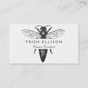 Queen Bee Illustration Classic Drawing Business Card