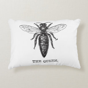 Queen Bee Illustration Classic Drawing Decorative Cushion