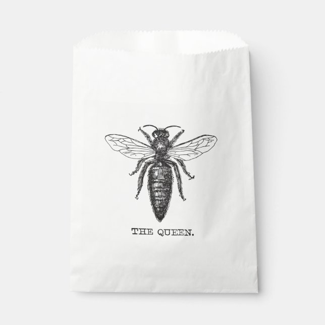 Queen Bee Illustration Classic Drawing Favour Bags (Front)