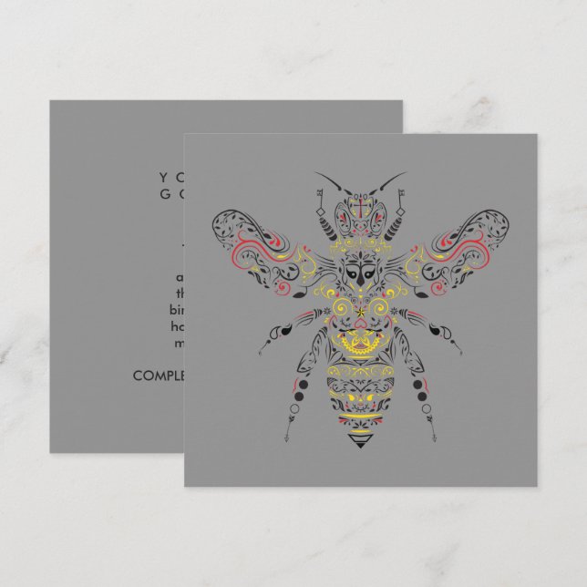 queen bee invitation (Front/Back)