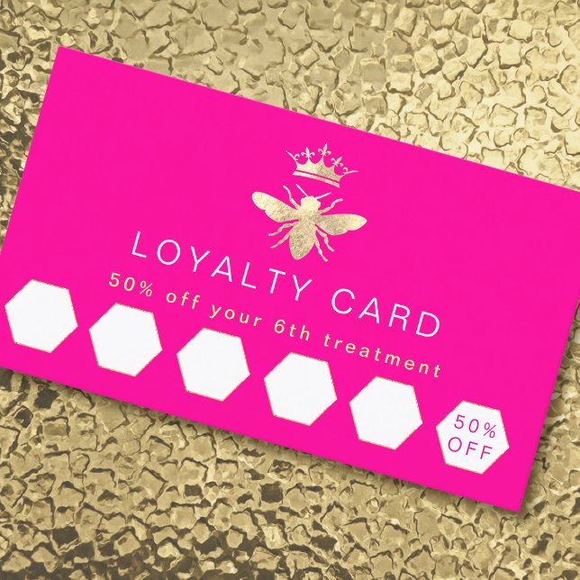 Queen bee logo loyalty card (Creator Uploaded)