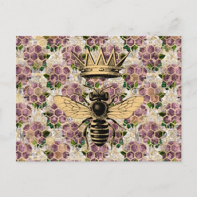 Queen Bee & Mystic Roses  Postcard (Front)