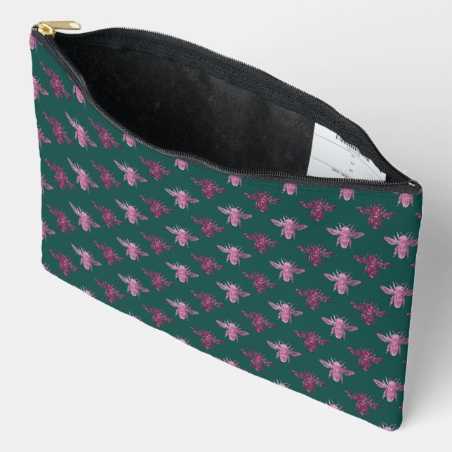 Queen Bee Pattern  Accessory Pouch (Open)