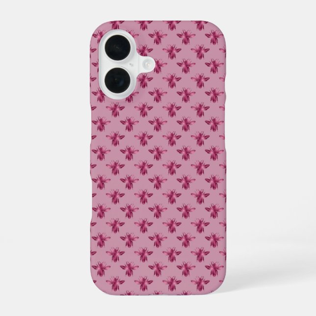 Queen Bee Pattern  iPhone 16 Case (Back)