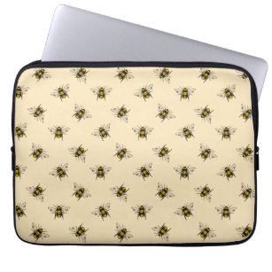 Queen Bee Pattern Laptop Sleeve