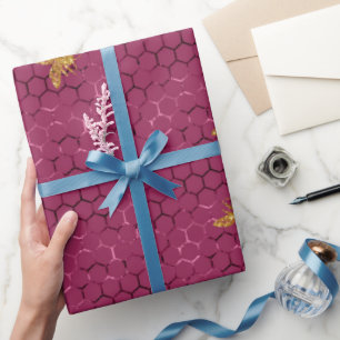 Queen Bee Pattern Wrapping Paper