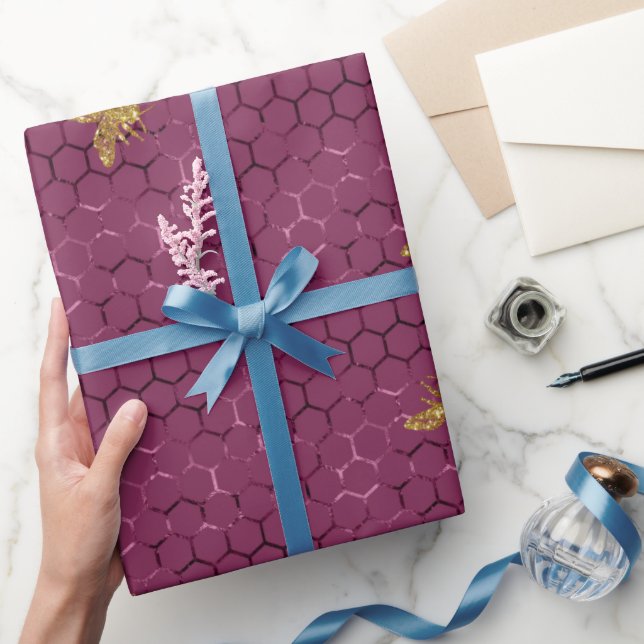 Queen Bee Pattern  Wrapping Paper (Gifting)