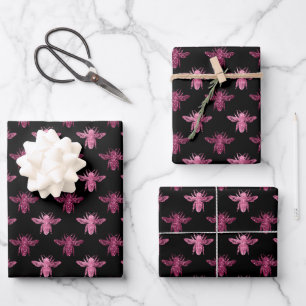 Queen Bee Pattern  Wrapping Paper Sheet